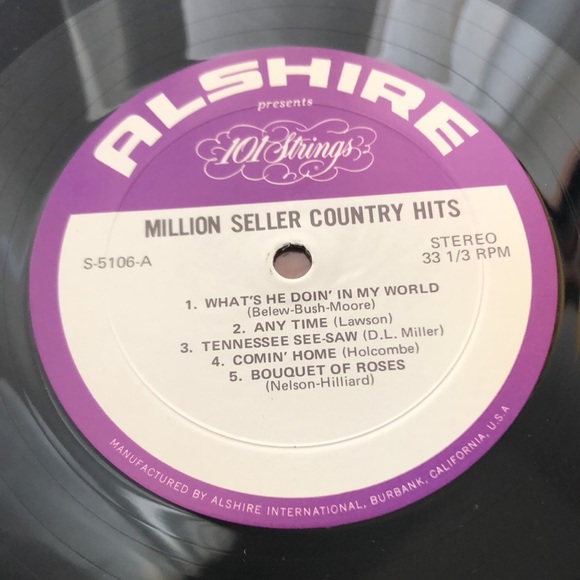 101 Strings Million Seller Country Hits Vinyl Lp '72 - Picture 4 of 9